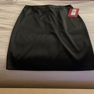 Black satin skirt. Perfect for the holidays!